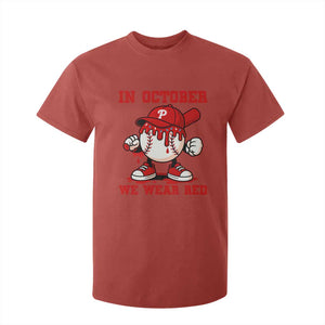 Red October Phillies T Shirt For Kid Philadelphia Baseball Drip Boy TS10 Red Print Your Wear