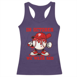 Red October Phillies Racerback Tank Top Philadelphia Baseball Drip Boy TS10 Purple Print Your Wear