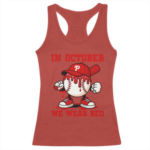 Red October Phillies Racerback Tank Top Philadelphia Baseball Drip Boy TS10 Red Print Your Wear