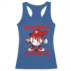 Red October Phillies Racerback Tank Top Philadelphia Baseball Drip Boy TS10 Royal Blue Print Your Wear