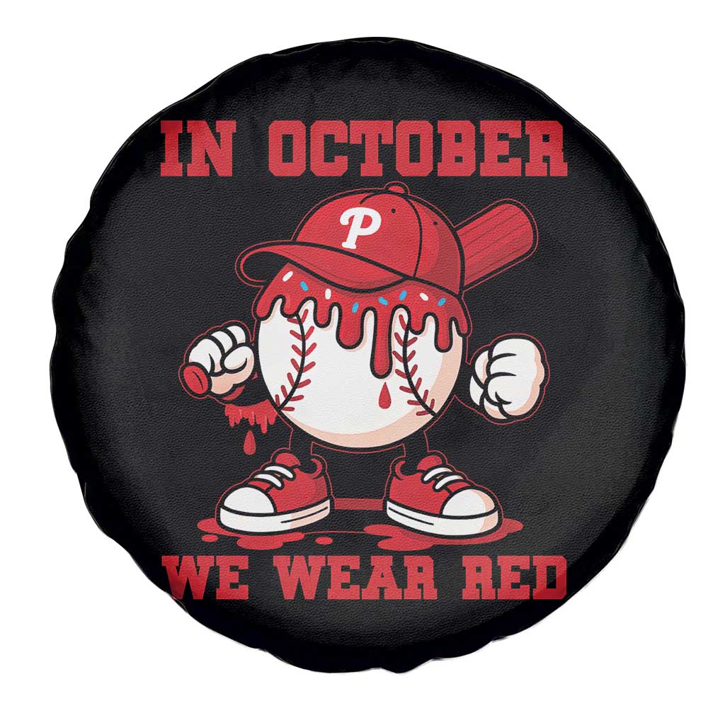 Red October Philly Spare Tire Cover Philadelphia Baseball Drip Boy TS10 Print Your Wear