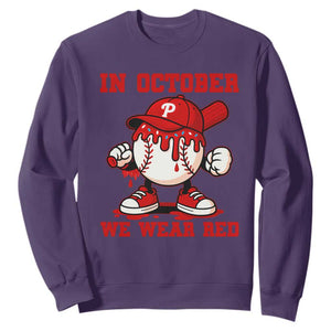 Red October Phillies Sweatshirt Philadelphia Baseball Drip Boy TS10 Purple Print Your Wear