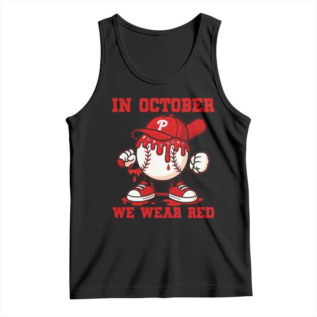 Red October Phillies Tank Top Philadelphia Baseball Drip Boy TS10 Black Print Your Wear