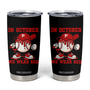 Red October Phillies Tumbler Cup Philadelphia Baseball Drip Boy TS10 Black Print Your Wear