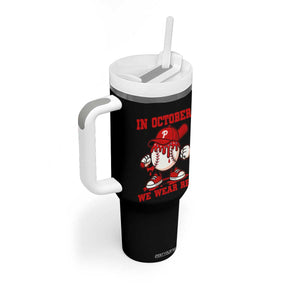 Red October Phillies Tumbler With Handle Philadelphia Baseball Drip Boy TS10 Print Your Wear