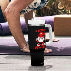 Red October Phillies Tumbler With Handle Philadelphia Baseball Drip Boy TS10 Print Your Wear