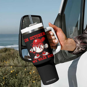 Red October Phillies Tumbler With Handle Philadelphia Baseball Drip Boy TS10 Print Your Wear
