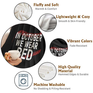 In October We Wear Red Throw Blanket Philadelphia Baseball Phillies TS10 Print Your Wear
