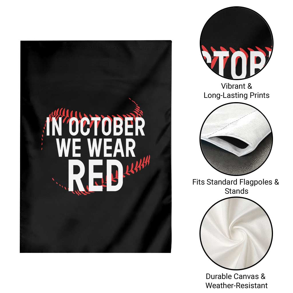 In October We Wear Red Garden Flag Philadelphia Baseball Philly TS10 Print Your Wear