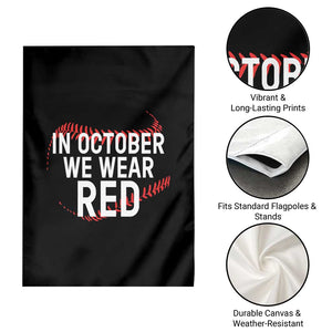 In October We Wear Red Garden Flag Philadelphia Baseball Phillies TS10 Print Your Wear