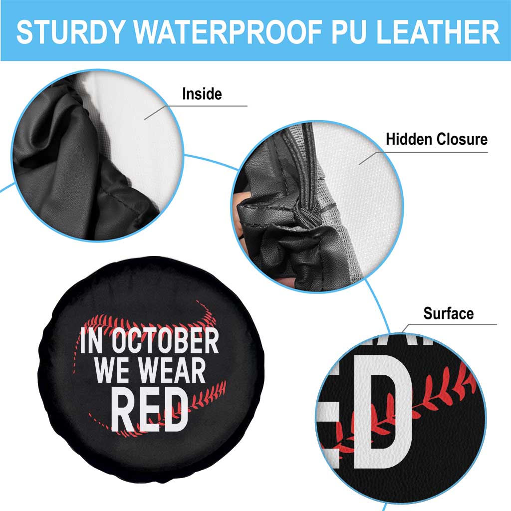 In October We Wear Red Spare Tire Cover Philadelphia Baseball Philly TS10 Print Your Wear
