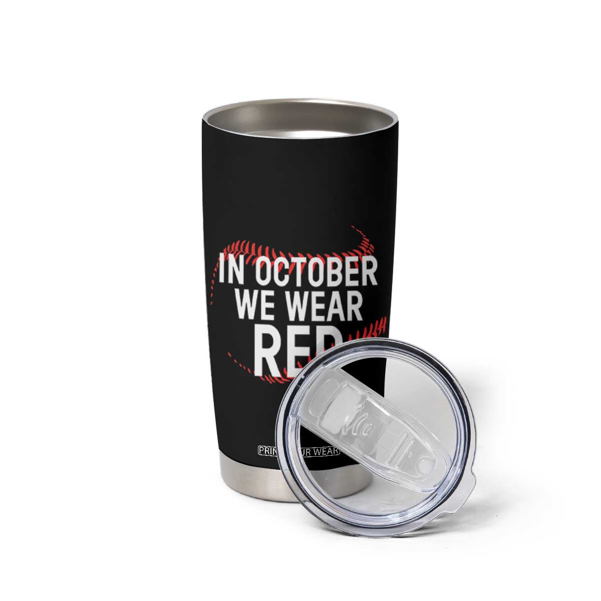 In October We Wear Red Tumbler Cup Philadelphia Baseball Philly TS10 Print Your Wear