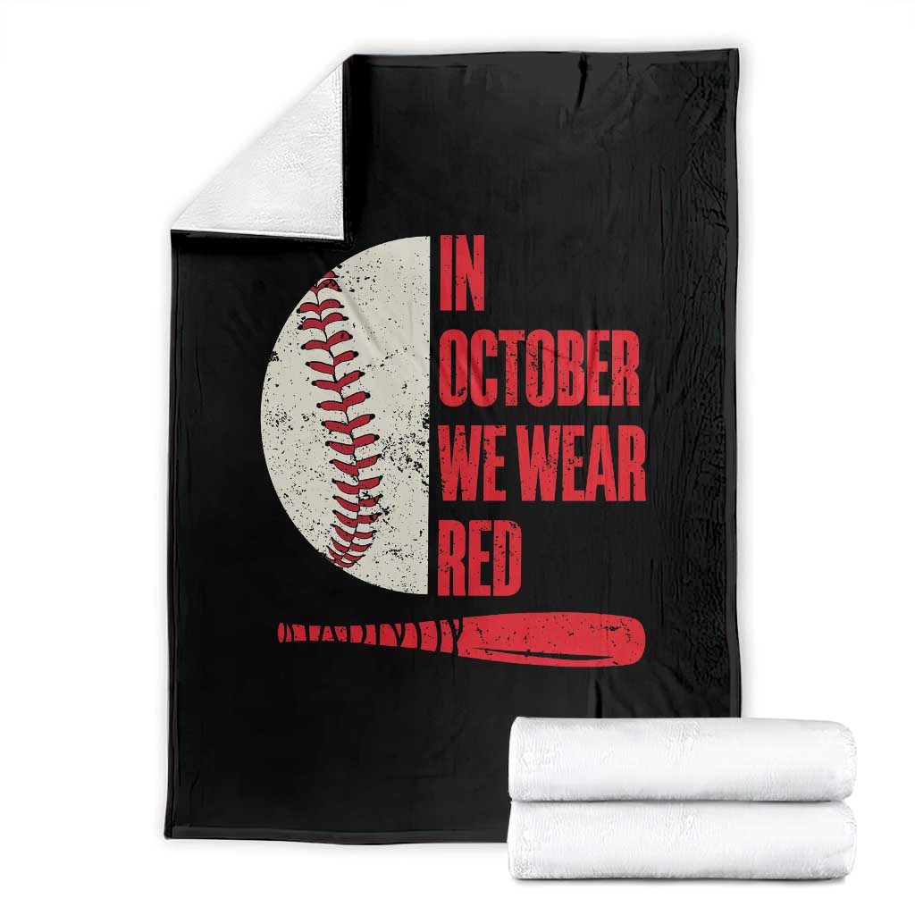 Red October Phillies Throw Blanket Retro Philadelphia Baseball Fan TS10 Black Print Your Wear