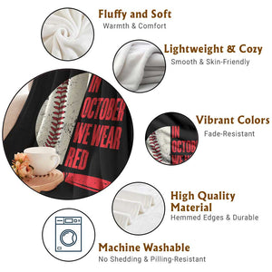 Red October Phillies Throw Blanket Retro Philadelphia Baseball Fan TS10 Print Your Wear