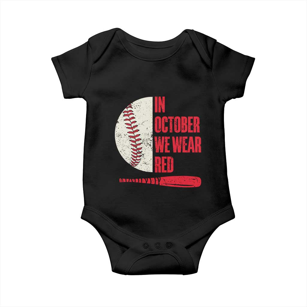 Red October Phillies Baby Onesie Retro Philadelphia Baseball Fan TS10 Black Print Your Wear