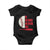 Red October Phillies Baby Onesie Retro Philadelphia Baseball Fan TS10 Black Print Your Wear