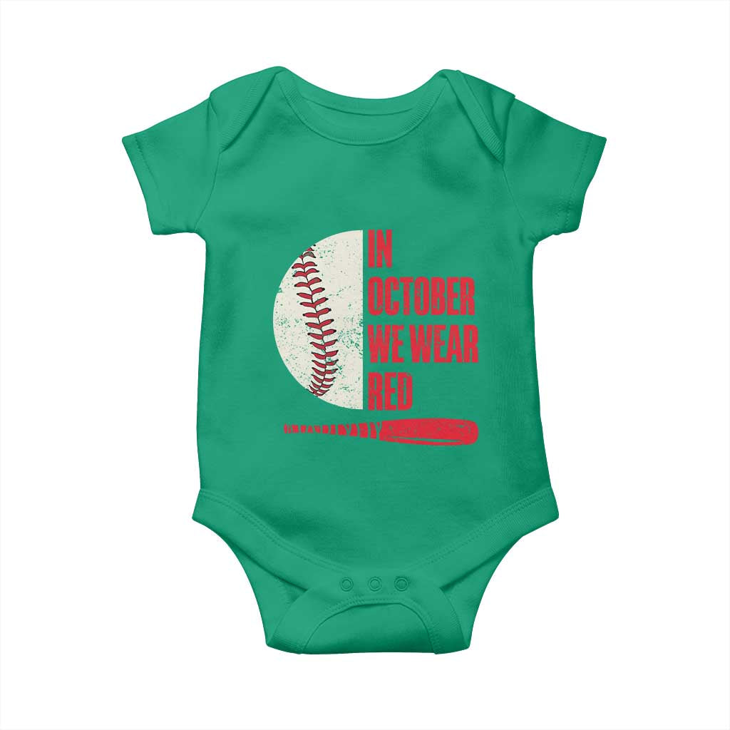 Red October Phillies Baby Onesie Retro Philadelphia Baseball Fan TS10 Irish Green Print Your Wear