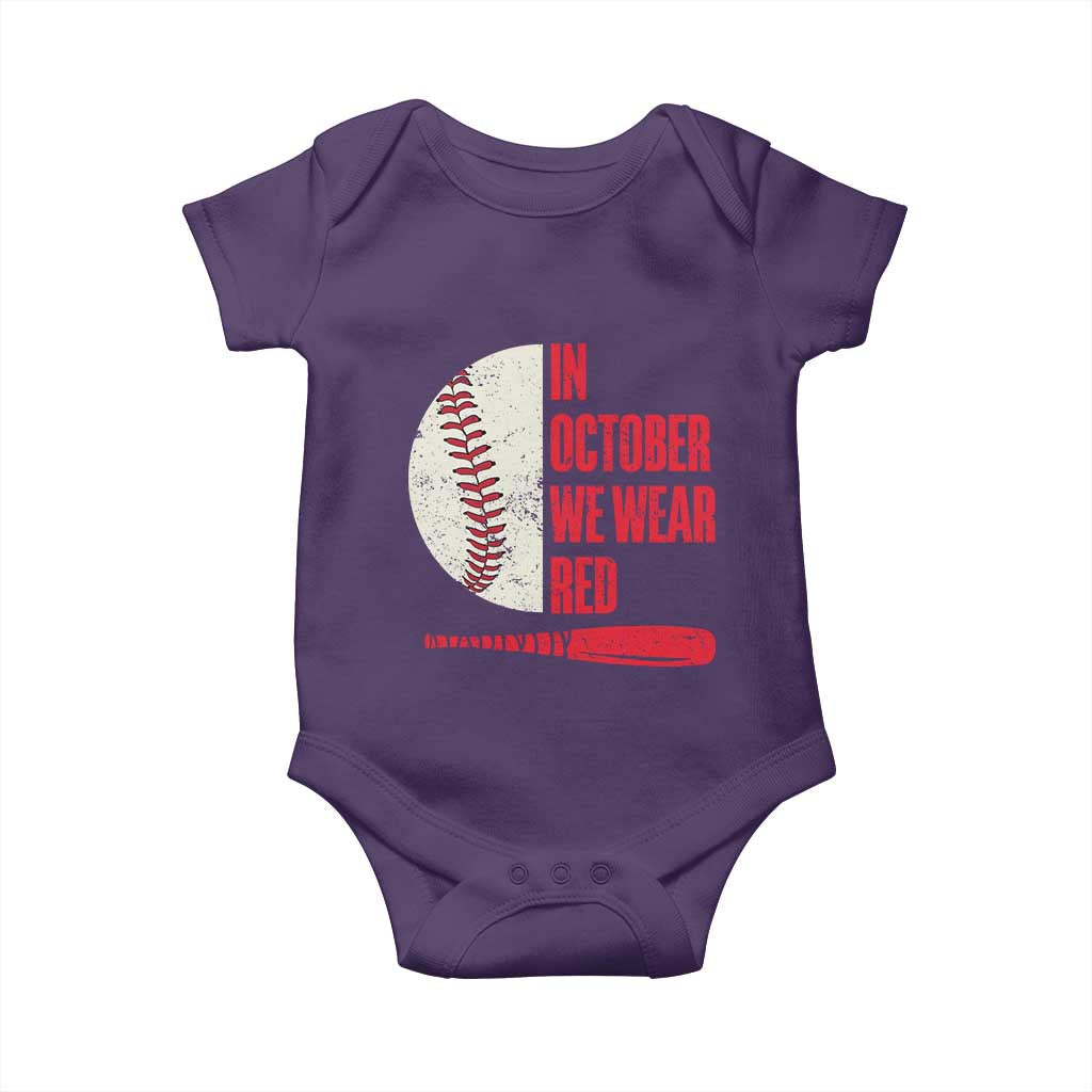 Red October Philly Baby Onesie Retro Philadelphia Baseball Fan TS10 Purple Print Your Wear