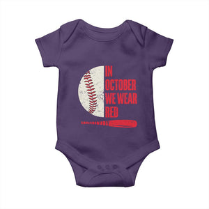 Red October Philly Baby Onesie Retro Philadelphia Baseball Fan TS10 Purple Print Your Wear