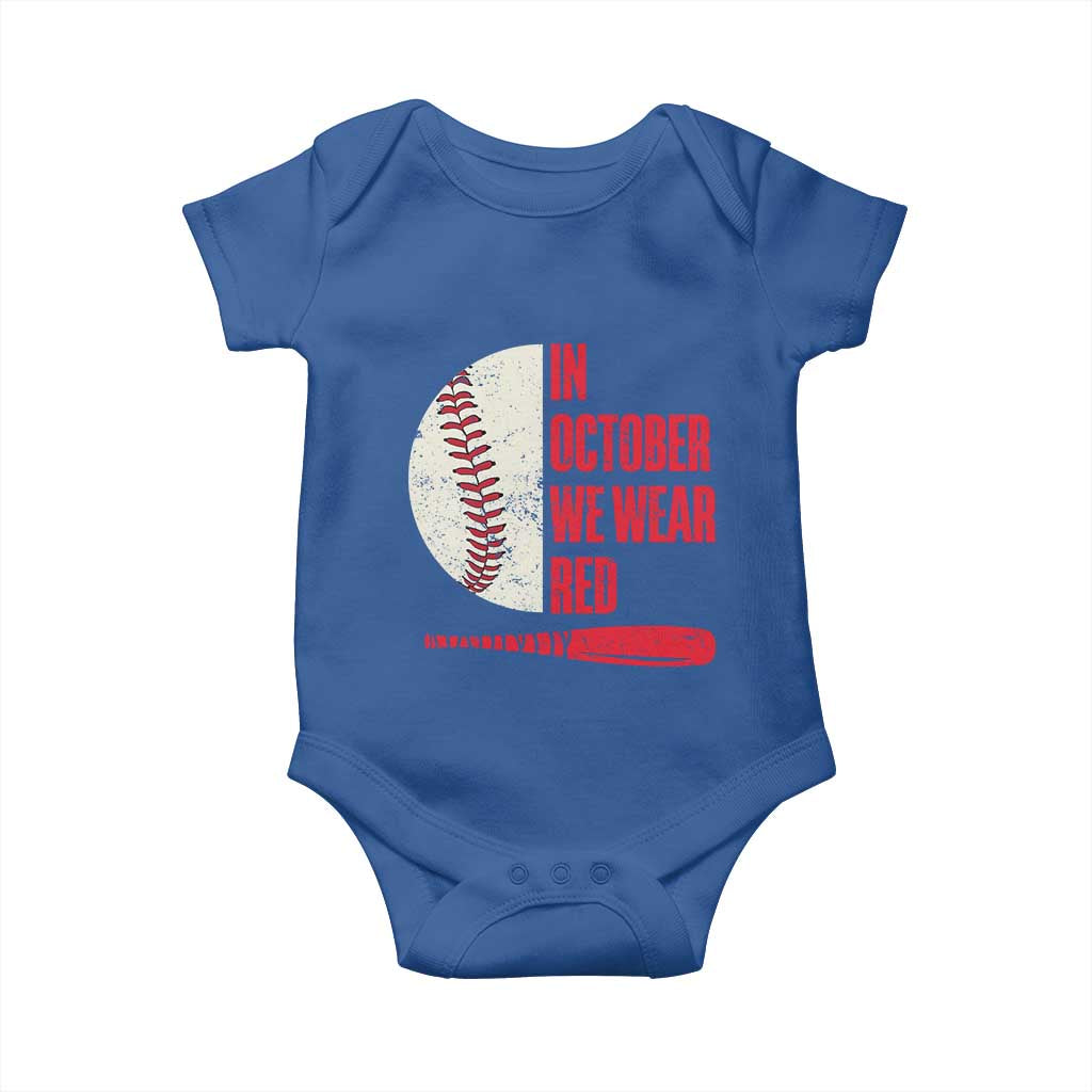 Red October Phillies Baby Onesie Retro Philadelphia Baseball Fan TS10 Royal Blue Print Your Wear