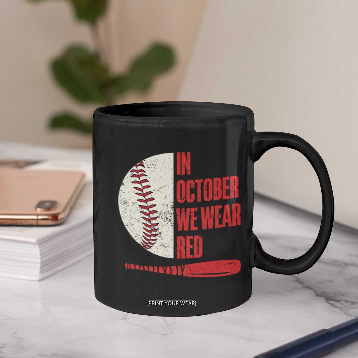 Red October Phillies Coffee Mug Retro Philadelphia Baseball Fan TS10 Print Your Wear