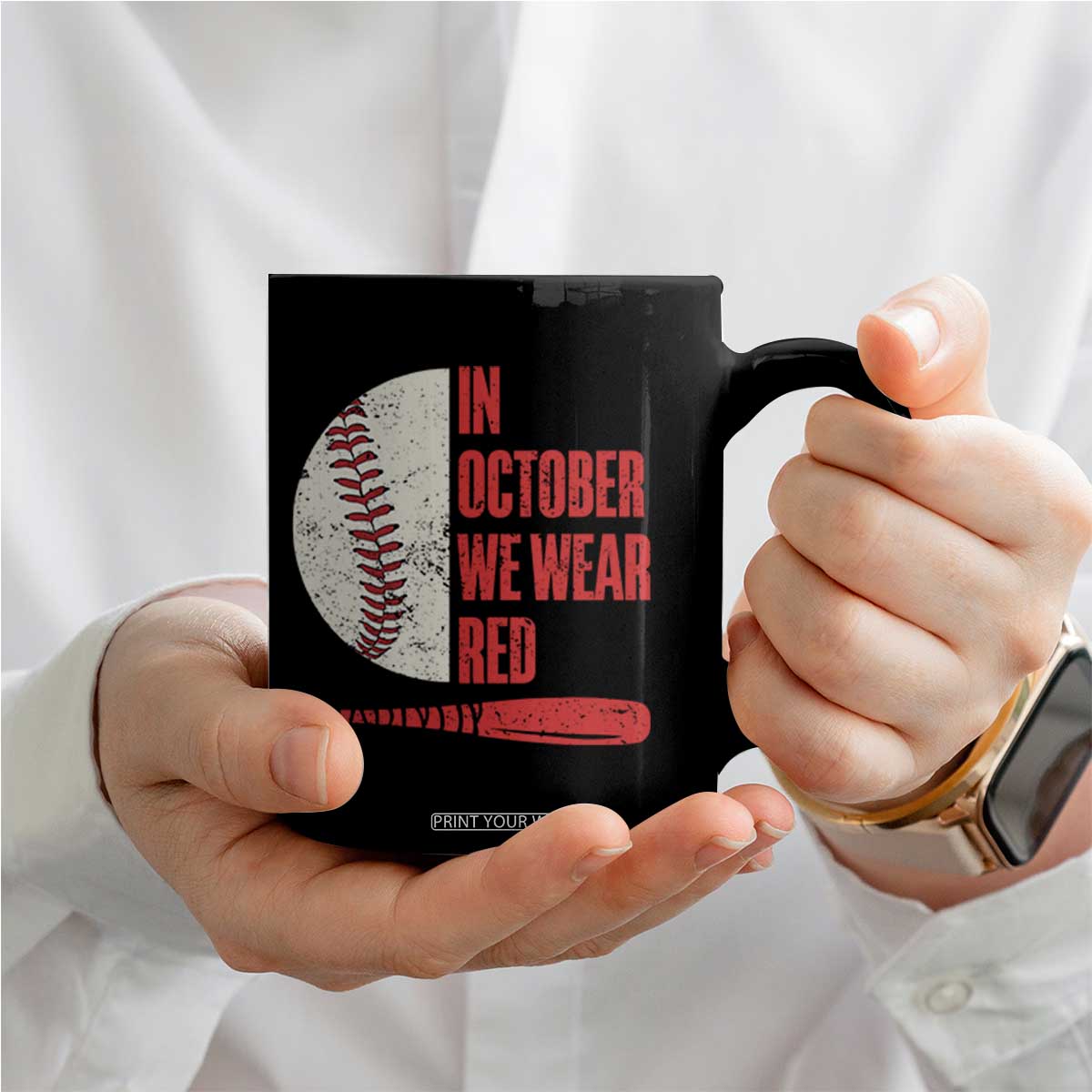 Red October Phillies Coffee Mug Retro Philadelphia Baseball Fan TS10 Print Your Wear