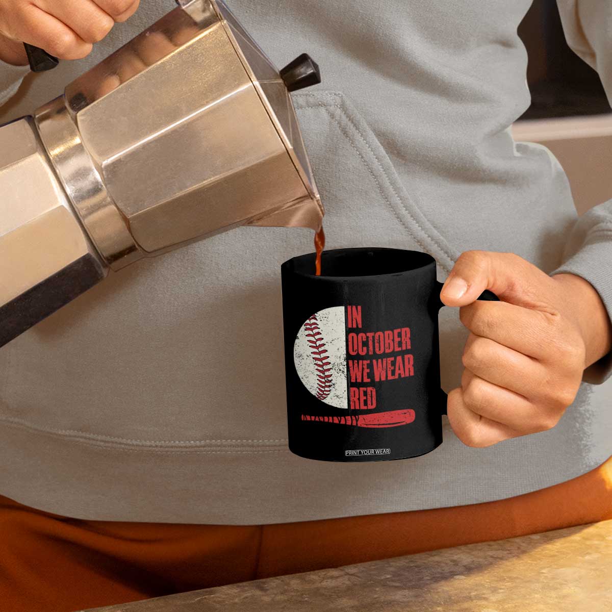 Red October Philly Coffee Mug Retro Philadelphia Baseball Fan TS10 Print Your Wear