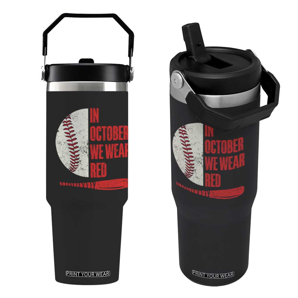 Red October Philly Flip Straw Tumbler Retro Philadelphia Baseball Fan TS10 One Size: 30 oz Black Print Your Wear