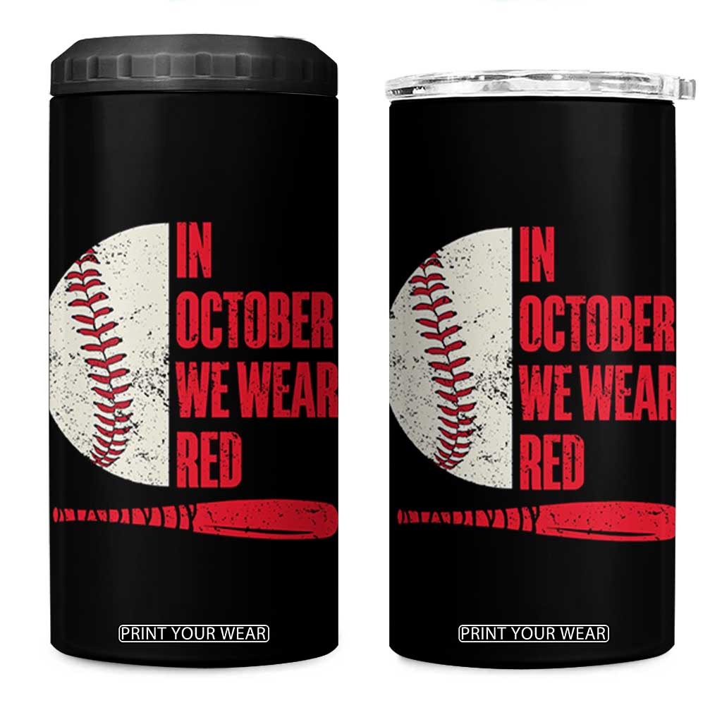 Red October Phillies 4 in 1 Can Cooler Tumbler Retro Philadelphia Baseball Fan TS10 One Size: 16 oz Black Print Your Wear
