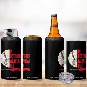 Red October Phillies 4 in 1 Can Cooler Tumbler Retro Philadelphia Baseball Fan TS10 Print Your Wear