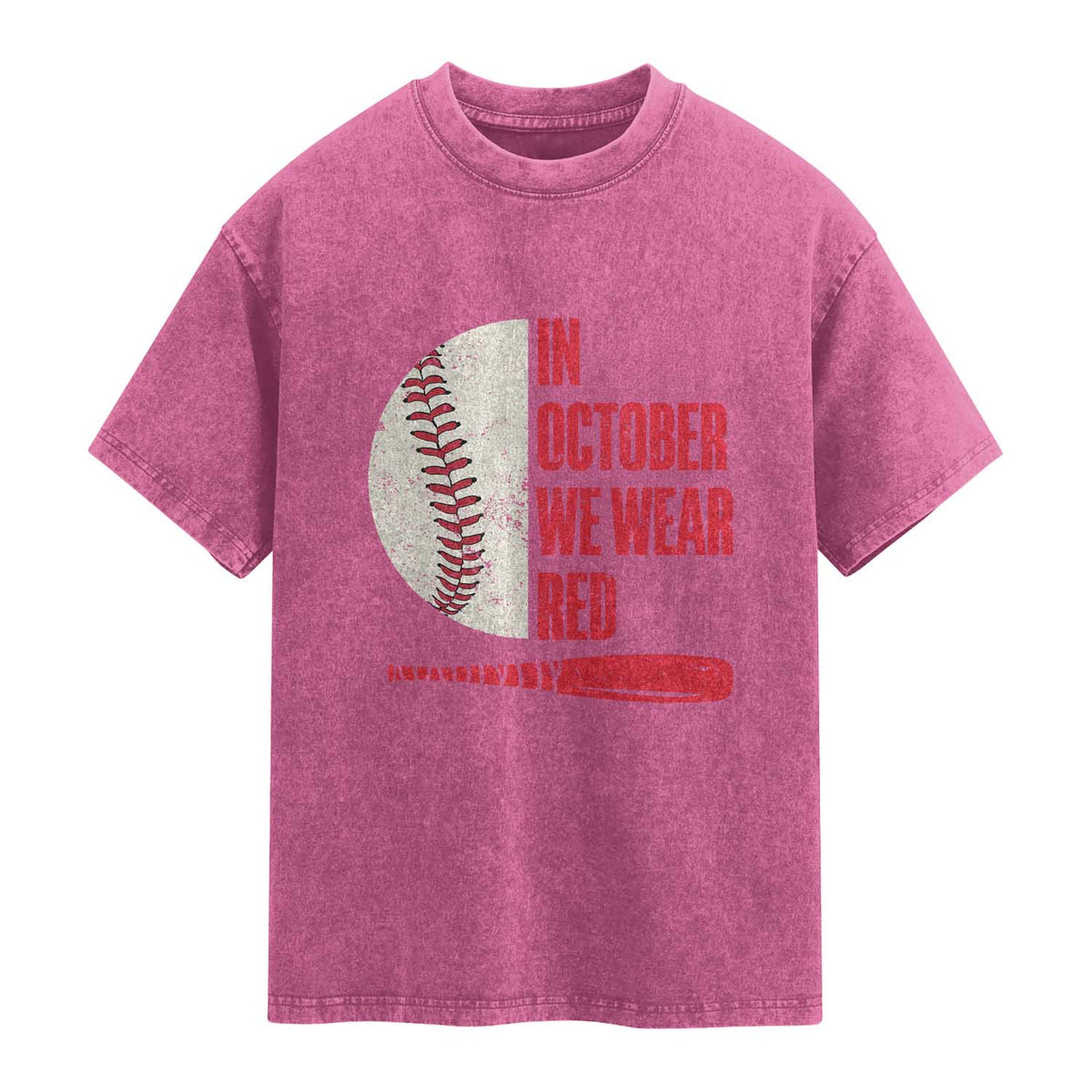 Red October Philly Washed Cotton T-Shirt Retro Philadelphia Baseball Fan