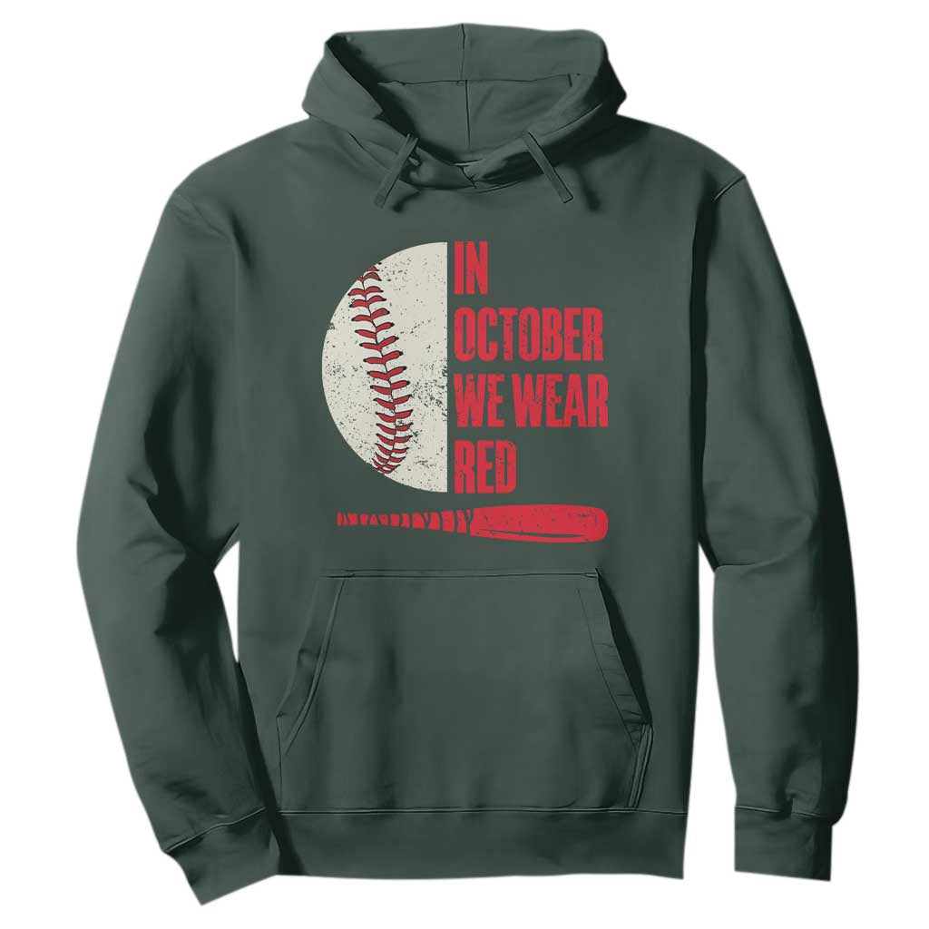 Red October Philly Hoodie Retro Philadelphia Baseball Fan TS10 Dark Forest Green Print Your Wear
