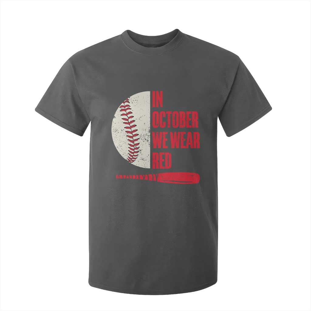 Red October Philly T Shirt For Kid Retro Philadelphia Baseball Fan TS10 Dark Heather Print Your Wear
