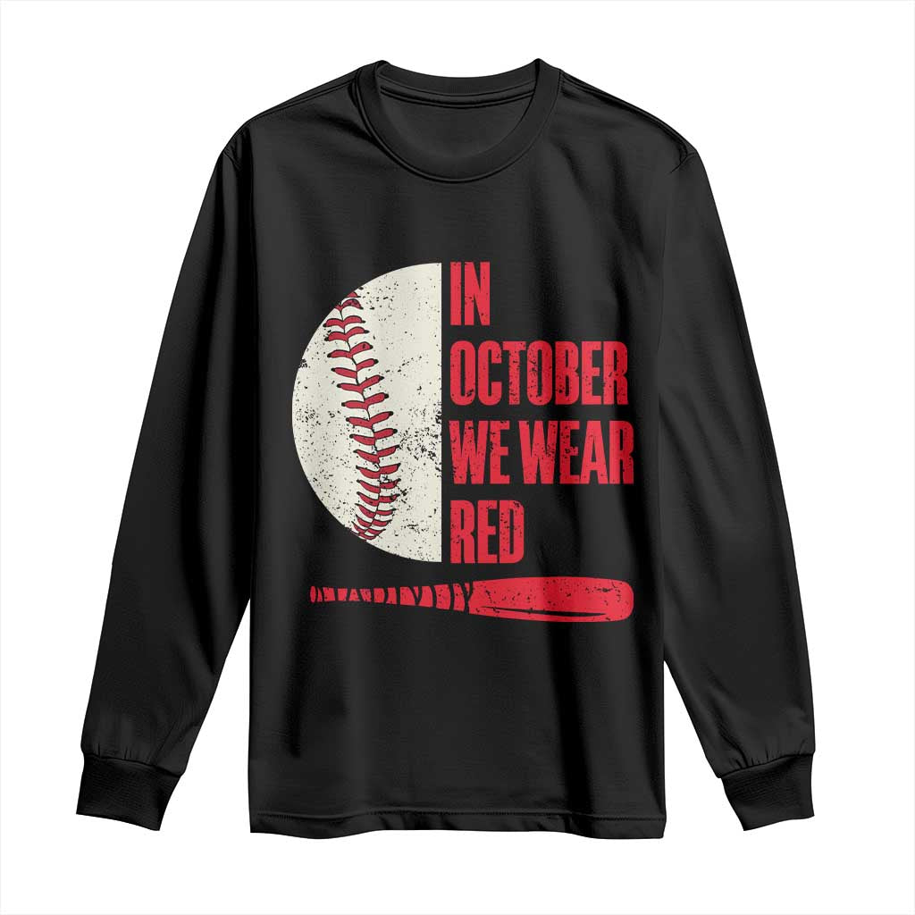 Red October Phillies Long Sleeve Shirt Retro Philadelphia Baseball Fan TS10 Black Print Your Wear