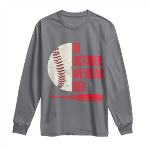 Red October Phillies Long Sleeve Shirt Retro Philadelphia Baseball Fan TS10 Charcoal Print Your Wear