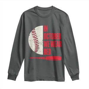 Red October Phillies Long Sleeve Shirt Retro Philadelphia Baseball Fan TS10 Dark Heather Print Your Wear