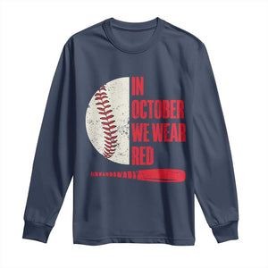 Red October Philly Long Sleeve Shirt Retro Philadelphia Baseball Fan TS10 Navy Print Your Wear