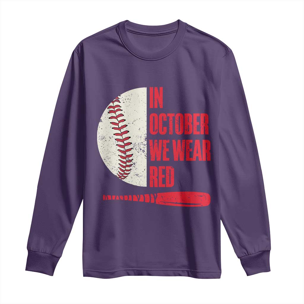 Red October Philly Long Sleeve Shirt Retro Philadelphia Baseball Fan TS10 Purple Print Your Wear