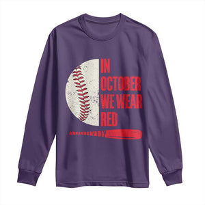 Red October Phillies Long Sleeve Shirt Retro Philadelphia Baseball Fan TS10 Purple Print Your Wear