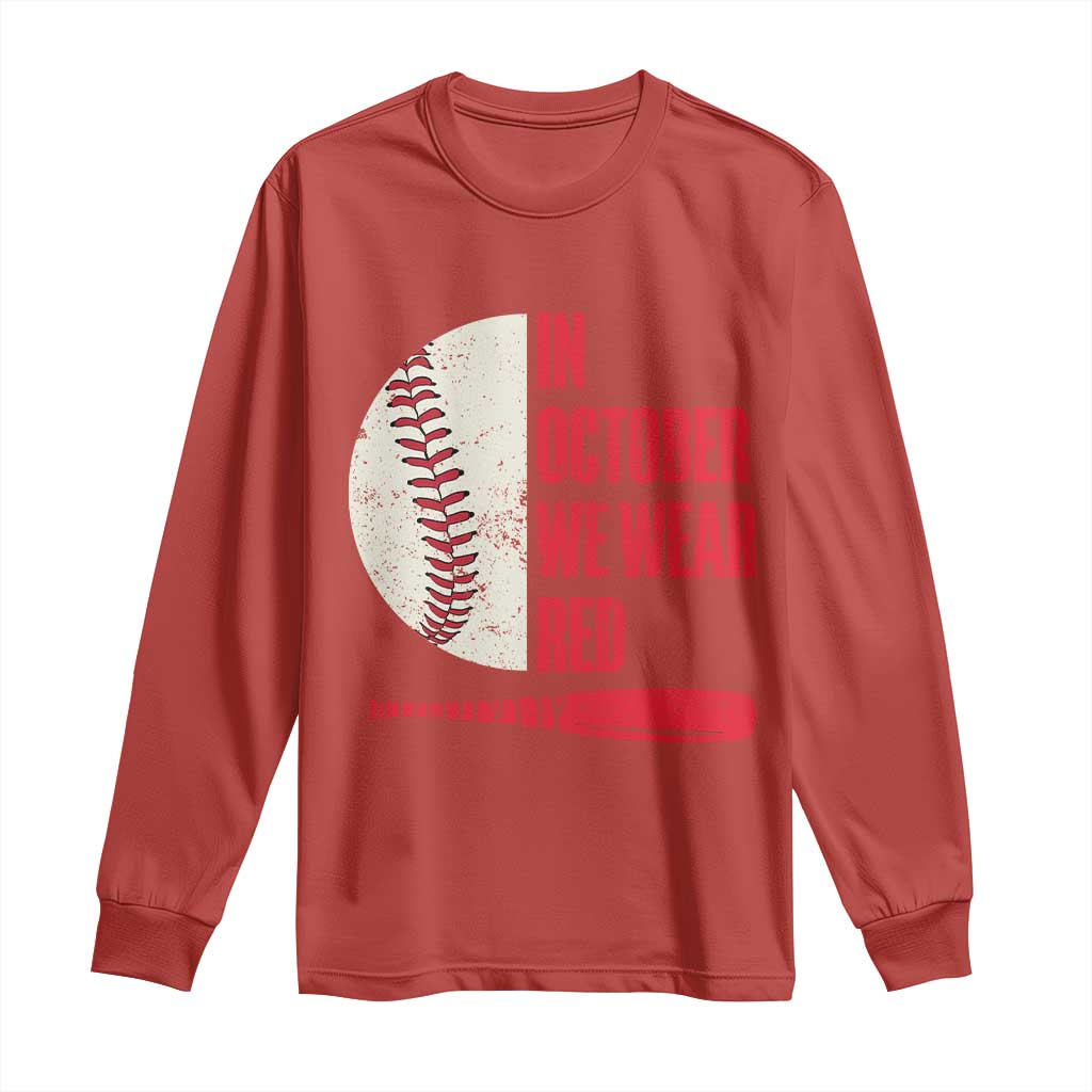 Red October Philly Long Sleeve Shirt Retro Philadelphia Baseball Fan TS10 Red Print Your Wear