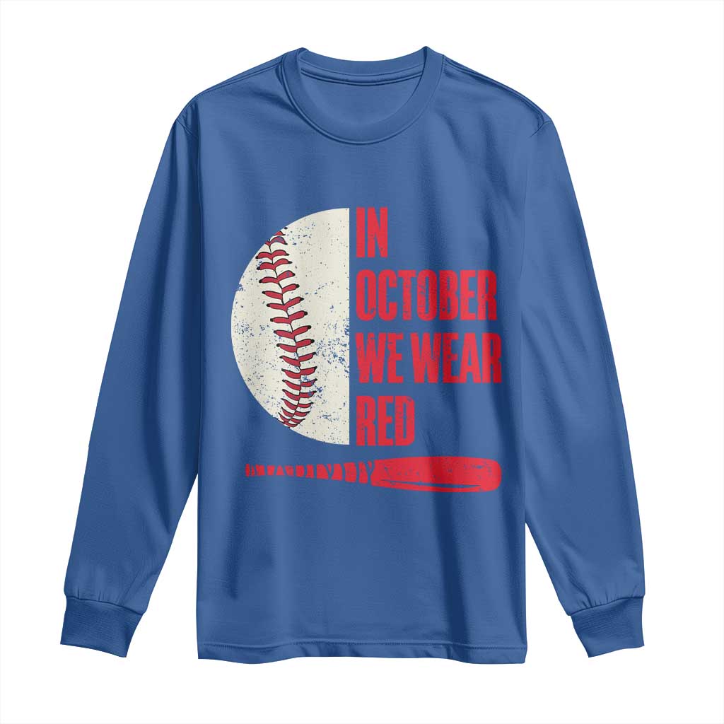 Red October Philly Long Sleeve Shirt Retro Philadelphia Baseball Fan TS10 Royal Blue Print Your Wear