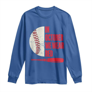 Red October Phillies Long Sleeve Shirt Retro Philadelphia Baseball Fan TS10 Royal Blue Print Your Wear