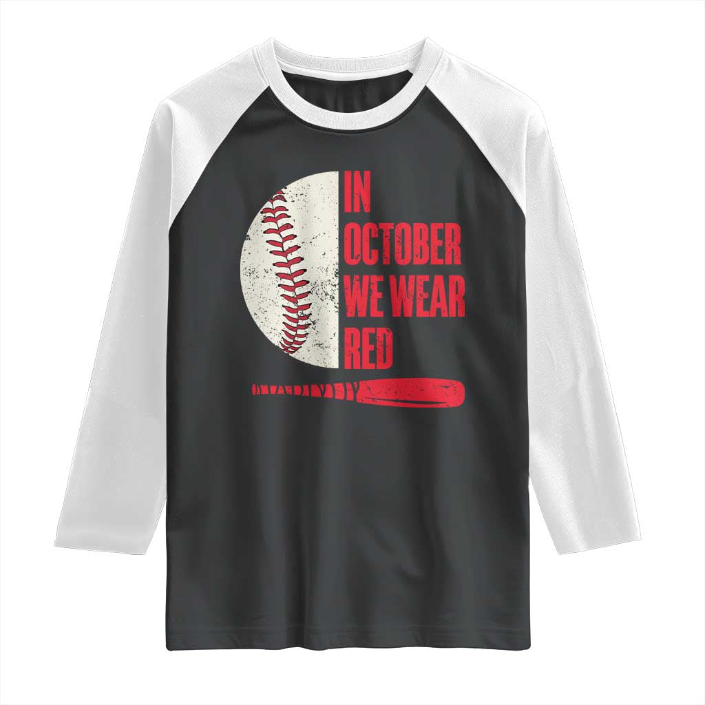 Red October Phillies Raglan Shirt Retro Philadelphia Baseball Fan TS10 Black White Print Your Wear