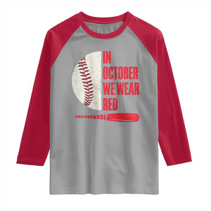 Red October Phillies Raglan Shirt Retro Philadelphia Baseball Fan TS10 Sport Gray Red Print Your Wear