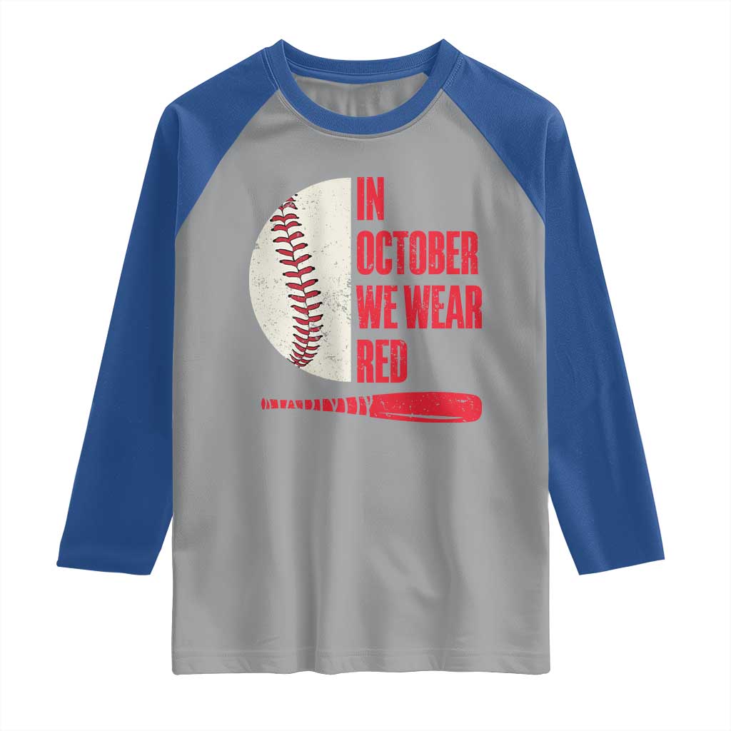 Red October Philly Raglan Shirt Retro Philadelphia Baseball Fan TS10 Sport Gray Royal Print Your Wear