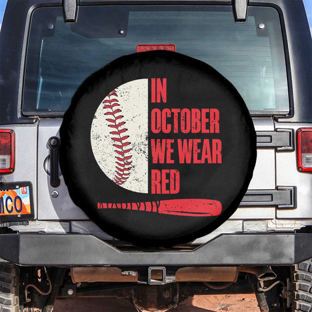 Red October Phillies Spare Tire Cover Retro Philadelphia Baseball Fan TS10 No hole Black Print Your Wear