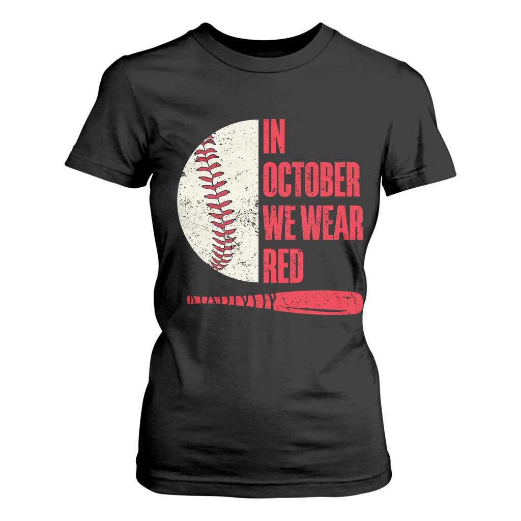 Red October Phillies T Shirt For Women Retro Philadelphia Baseball Fan TS10 Black Print Your Wear