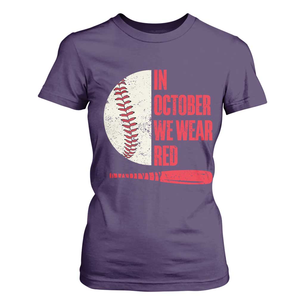 Red October Phillies T Shirt For Women Retro Philadelphia Baseball Fan TS10 Purple Print Your Wear