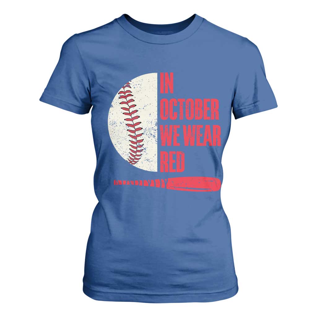 Red October Philly T Shirt For Women Retro Philadelphia Baseball Fan TS10 Royal Blue Print Your Wear