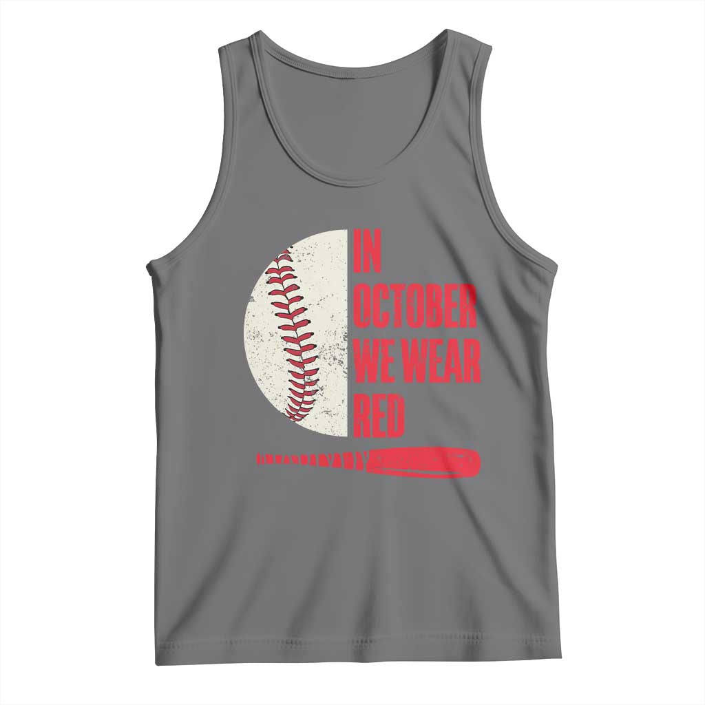 Red October Philly Tank Top Retro Philadelphia Baseball Fan TS10 Black Heather Print Your Wear